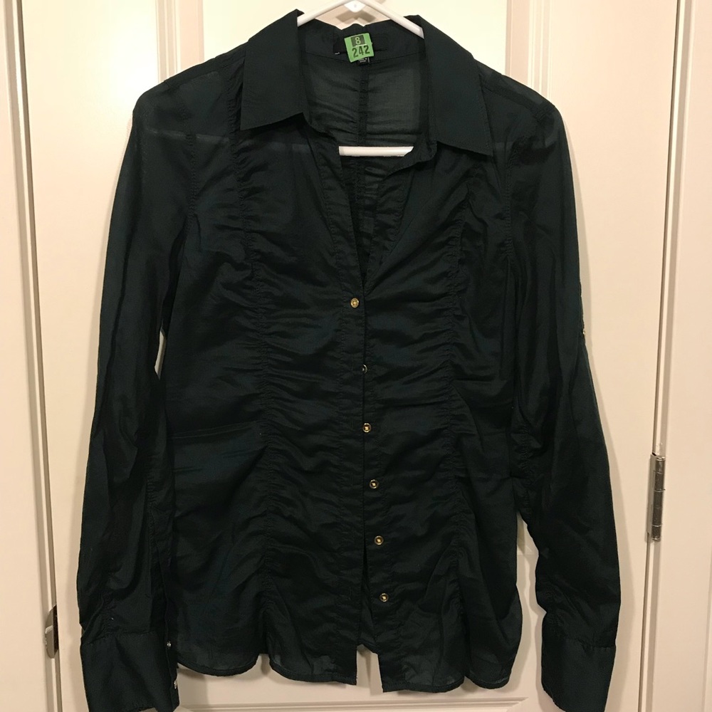 Express Ruched Essentials Shirt - SM
